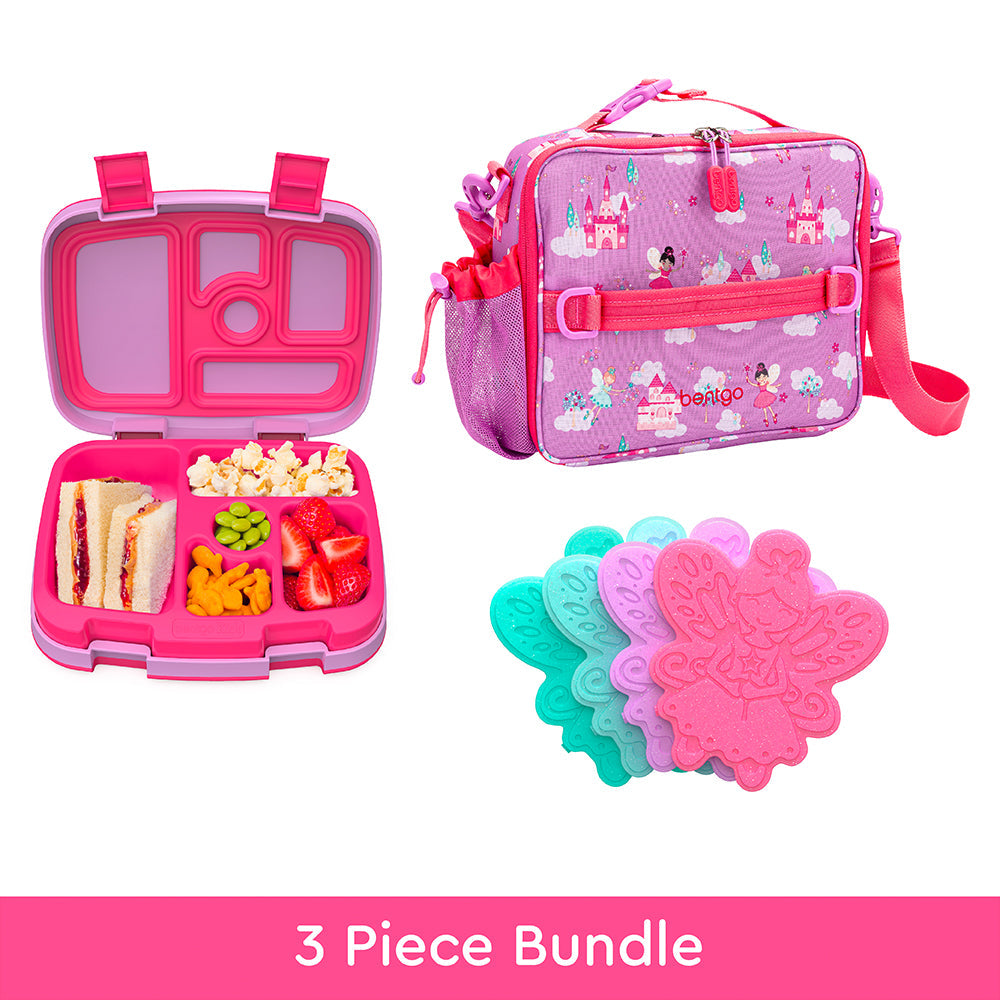 Bentgo Kids Prints Lunch Box, Lunch Bag, & Ice Packs