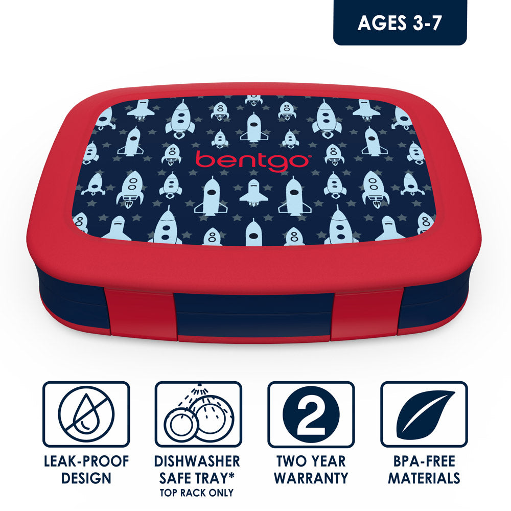 Bentgo Kids Prints Lunch Box, Lunch Bag, & Ice Packs