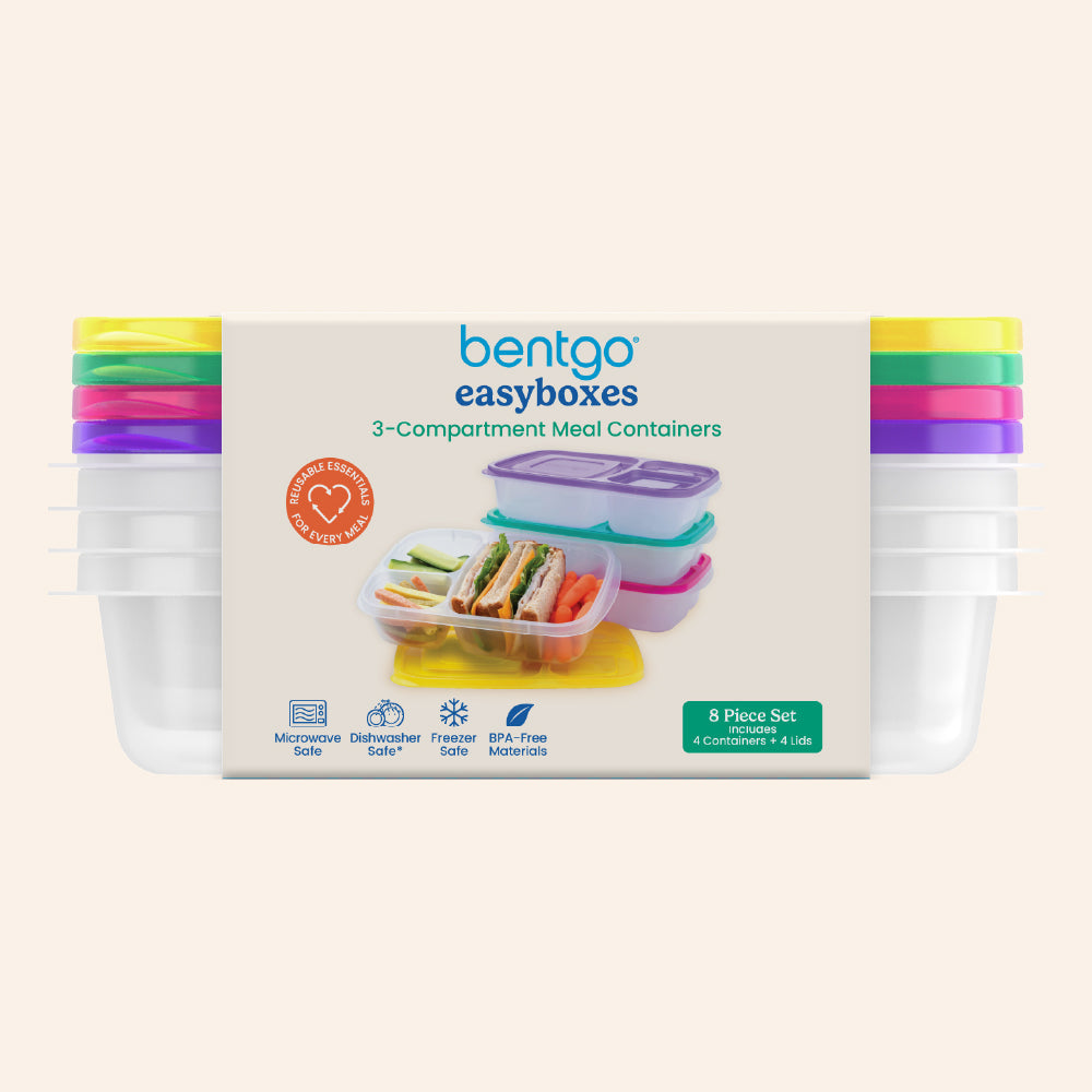 Bentgo Easyboxes 3-Compartment Food Containers 8-Piece Set