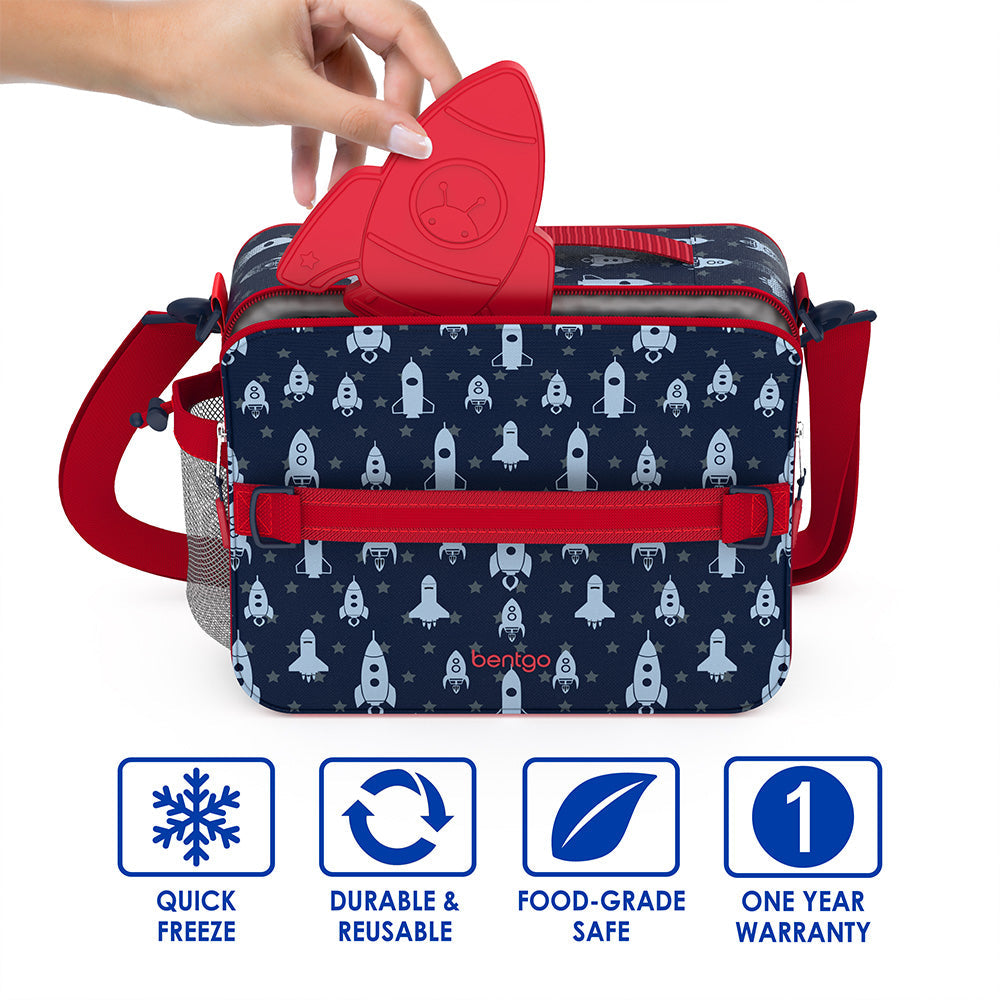Bentgo Kids Prints Lunch Box, Lunch Bag, & Ice Packs