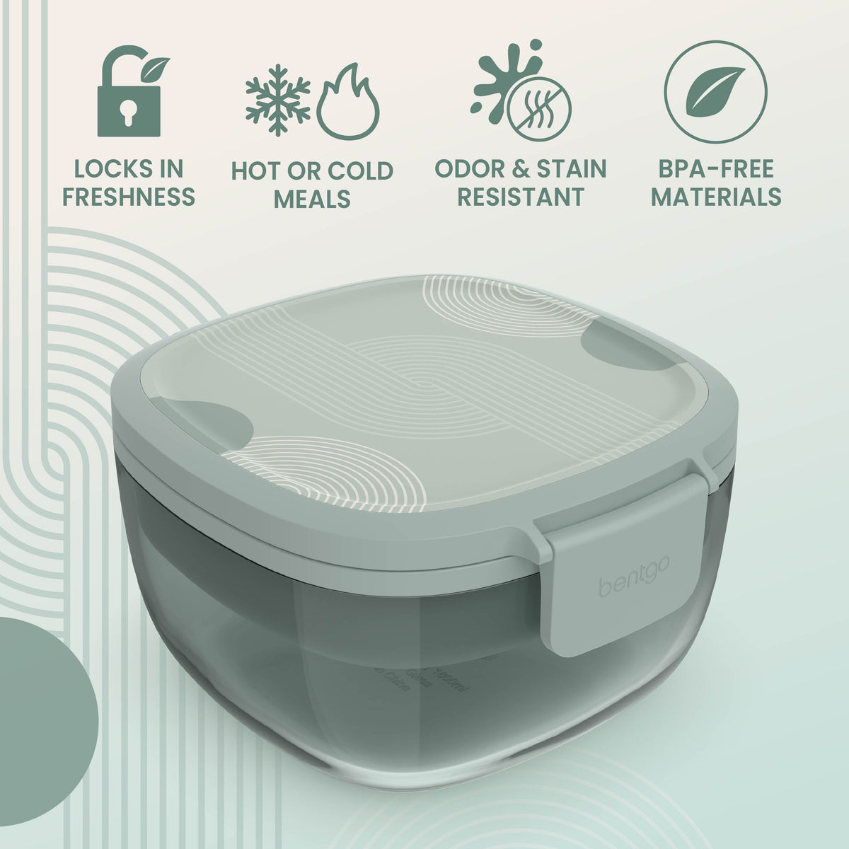 Bentgo Glass Prints All-in-One Salad Container